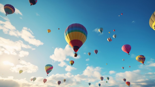 Luftballon-Hintergrund Illustration AI GenerativexA