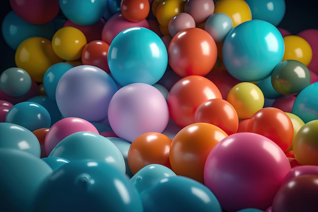 Luftballons Formen Hintergrund AI generiert