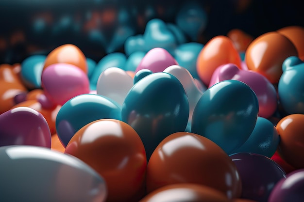 Luftballons Formen Hintergrund AI generiert