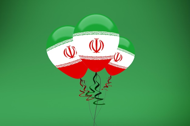 Luftballons mit Iran-Flagge