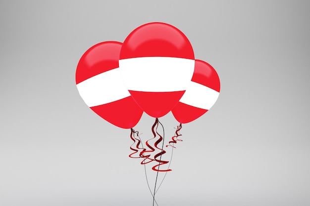 Luftballons mit österreichischer Flagge