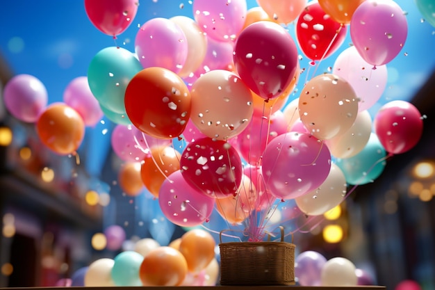 Luftballons schaffen eine fröhliche Kulisse, perfekt für einen freudigen Geburtstagsanlass