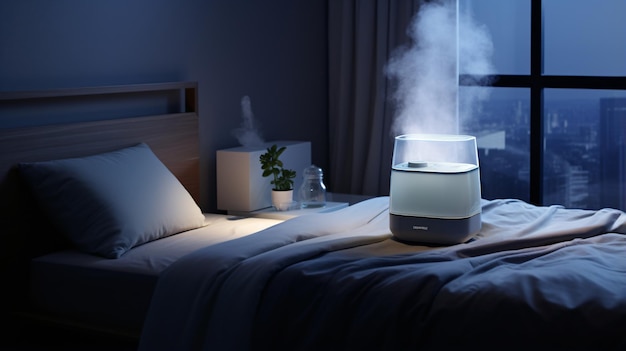 Luftbefeuchter im Schlafzimmer