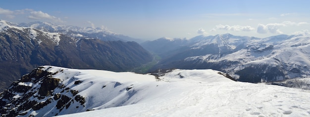 Luftbild der Alpen