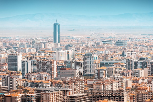 Foto luftbild der stadt konya stadtansicht von oben türkische immobilien und stadtleben konzept