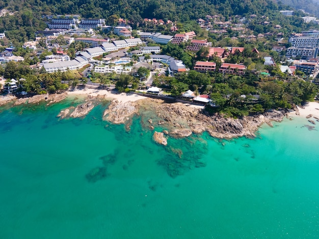 Luftbild Rock Beach und Stadt am Strand.