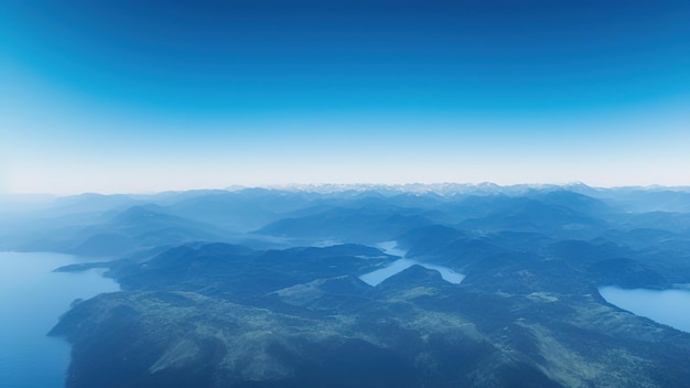 Luftbild vom Flugzeug über weichen weißen Wolken