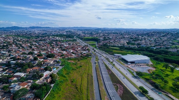 Luftbild von Belo Horizonte Minas Gerais Brasilien Straße zum Flughafen