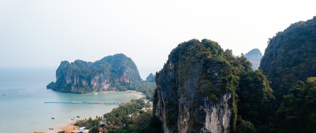 Luftbild von Railay Beach am Sommertag in Krabi Thailand