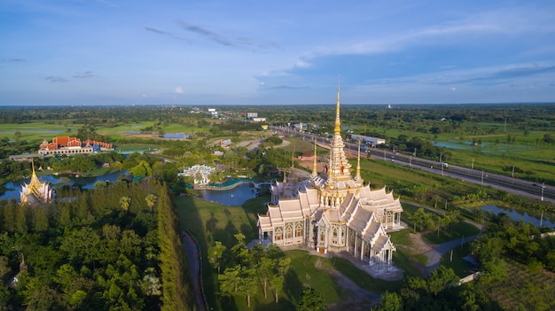 Luftbild Wat None Kum in der Provinz Thailand Nakhon Ratchasima.
