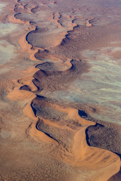 Luftbilddünen des Nationalparks Sossusvlei Namib-Naukluft