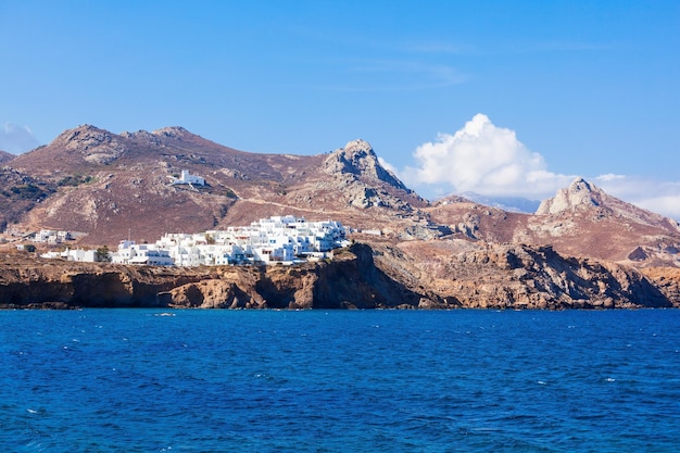 Luftpanorama der Insel Naxos. Naxos ist die größte Inselgruppe der Kykladen in der Ägäis, Griechenland