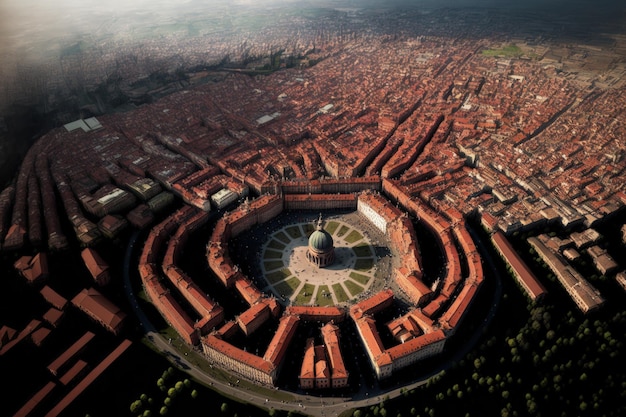 Luftpanorama des Piemont-Gebiets von Turin Italien