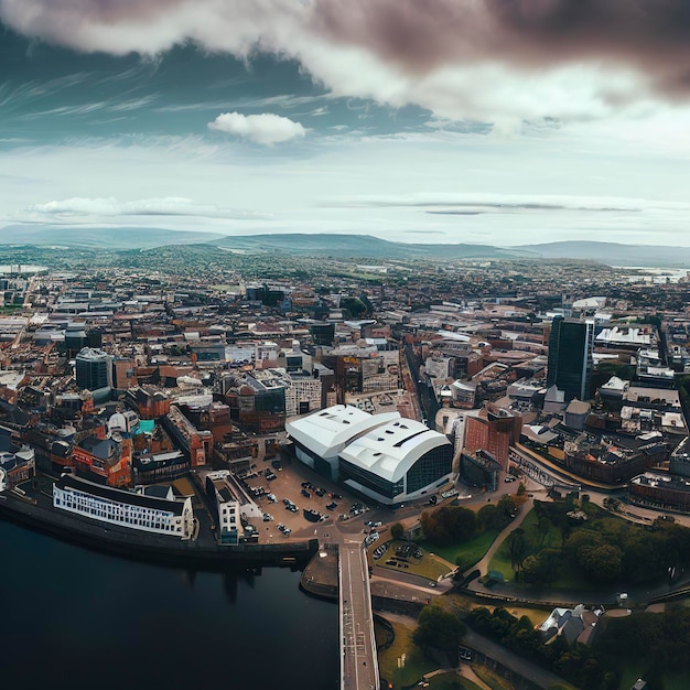 Luftpanorama von Belfast