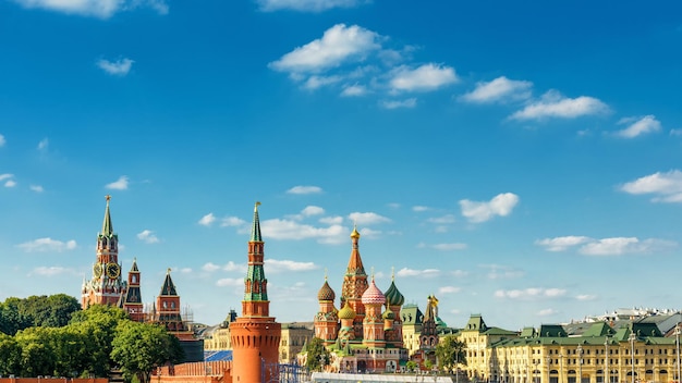 Luftpanoramablick auf das Moskauer Zentrum Russlands