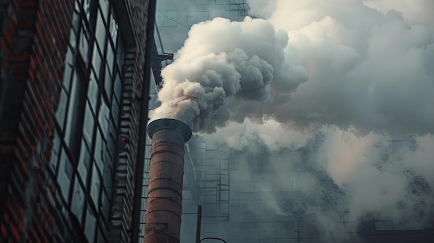 Luftverschmutzung durch Schornstein Umweltprobleme Hintergrundkonzept