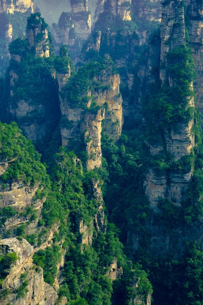 Lugar escénico nacional de Zhangjiajie Wulingyuan Área escénica Forma de relieve de arenisca Patrimonio natural mundial