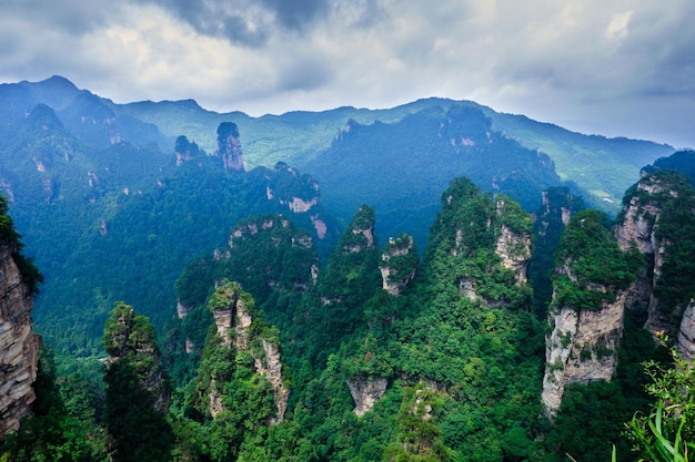 Lugar escénico nacional de Zhangjiajie Wulingyuan Área escénica Forma de relieve de arenisca Patrimonio natural mundial