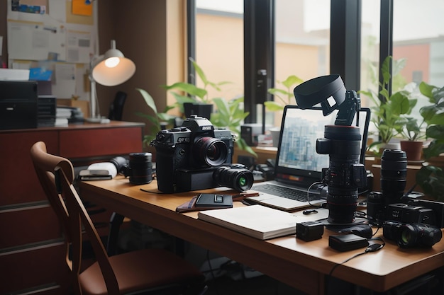 Foto lugar de trabajo del fotógrafo