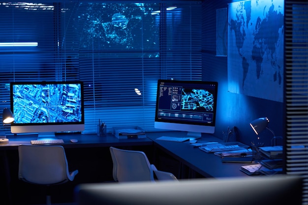 Lugar de trabajo de los oficiales de seguridad
