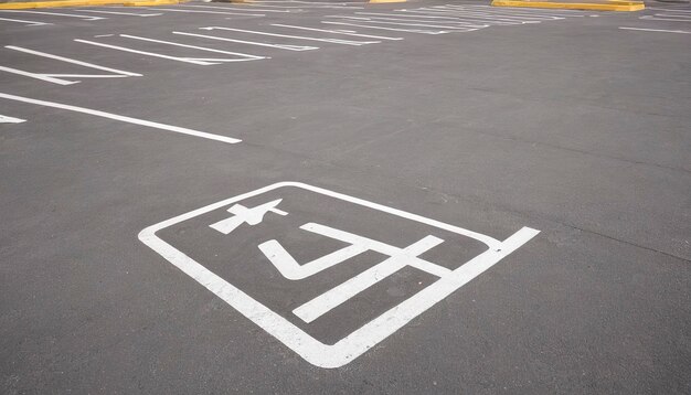 Lugares de estacionamiento para discapacitados en el estacionamiento