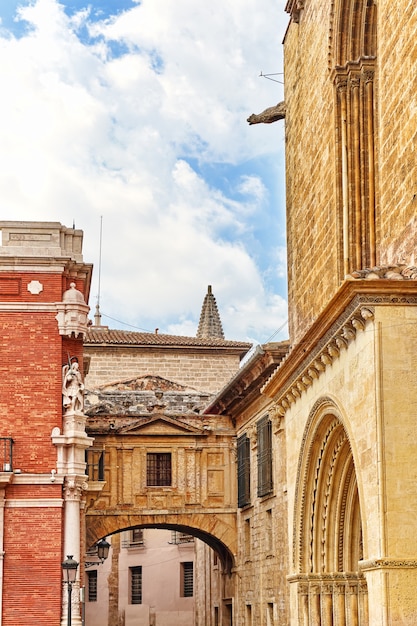 Lugares históricos del paisaje urbano de Valencia - ciudad en España.