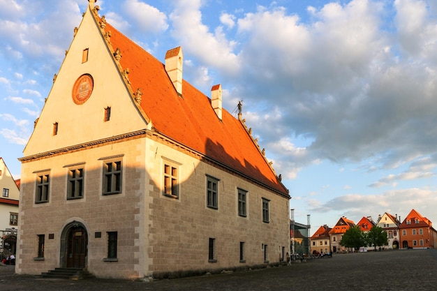 Lugares de interés del casco antiguo de Bardejov en Eslovaquia.