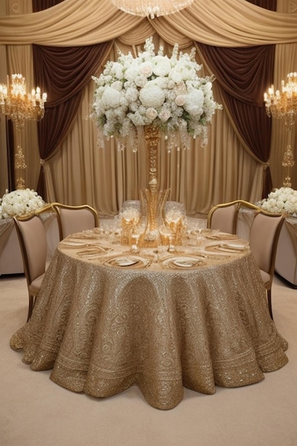 El lujo de la boda, el lujo y el romance establecen el tono perfecto para una celebración inolvidable.
