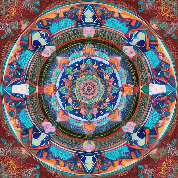 lujo elegante mandala de fondo con colorido