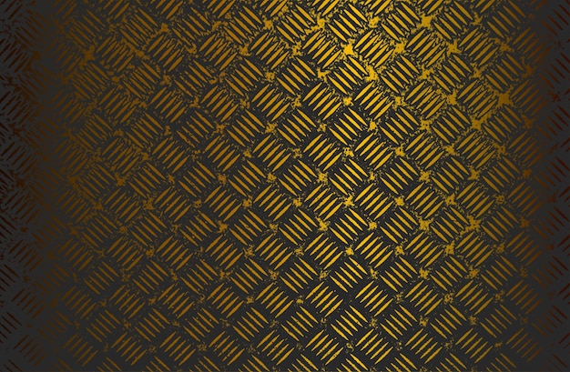Lujo fondo de gradiente de metal dorado negro con textura de pared de ladrillo en apuros