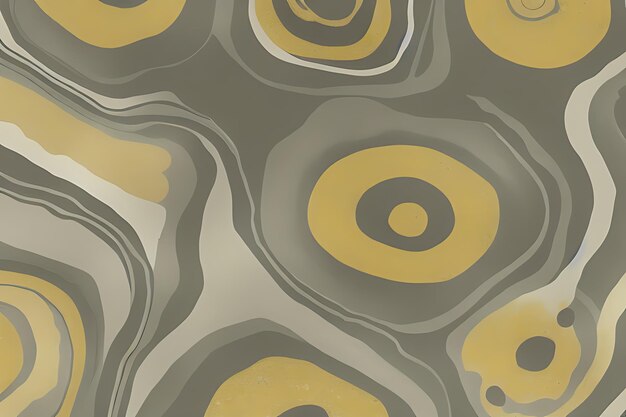 Lujosa textura abstracta de mármol de tinta Orion Olive con mosaico de ágata dorada