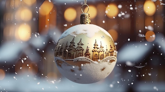 Lujosas bolas y adornos navideños para iluminar tus festividades Generado por IA