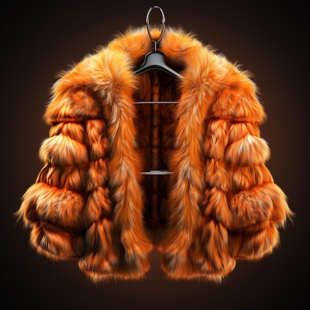 Un lujoso abrigo de piel hecho de la piel más suave y cálida en un estilo simple y elegante