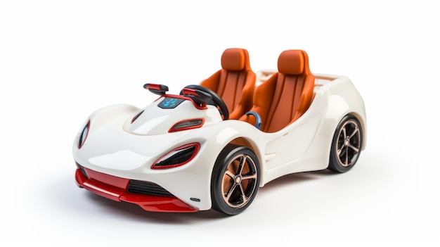 Lujoso coche de juguete tecnológico del futuro con un diseño dinámico y lleno de acción