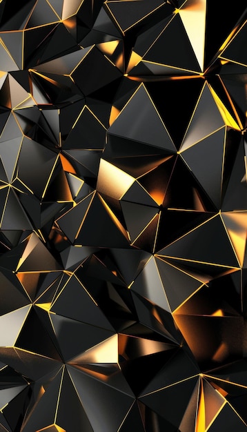 Lujoso diseño de fondo geométrico abstracto dorado y negro para imágenes impresionantes