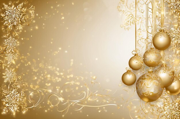 El lujoso papel tapiz de Navidad dorado es un estandarte de Navidad brillante.
