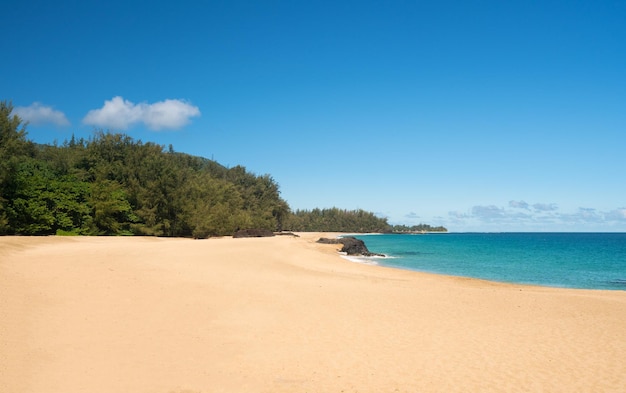 Lumahai Beach Kauai en un día tranquilo