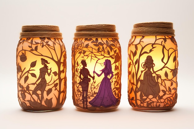 Luminárias de Rapunzel emaranhadas isoladas generativas Ai