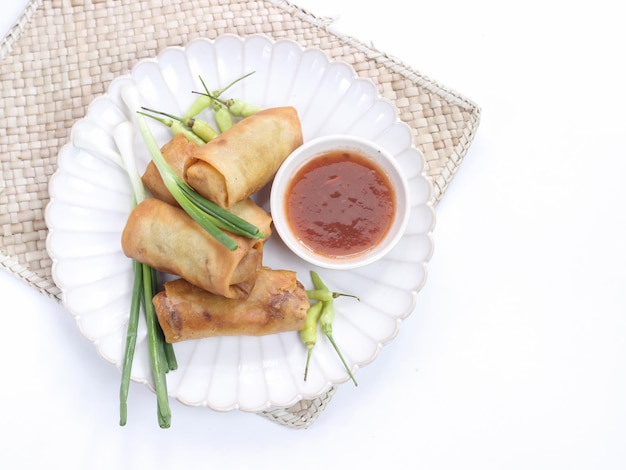 Lumpia oder Lunpia, ein traditioneller Snack aus Semarang, Zentral-Java, Indonesien