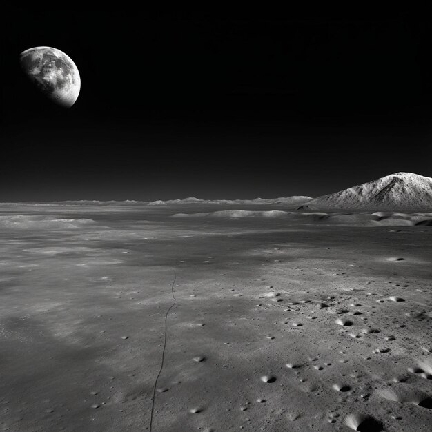 Foto luna en el cielo por la noche fondo fuera de la tierra