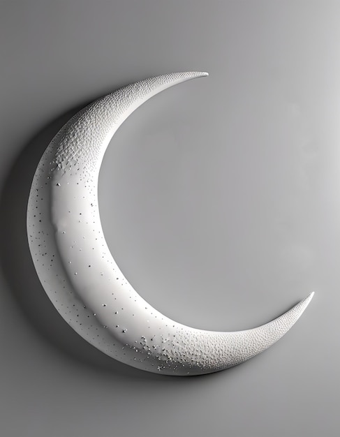 Luna creciente blanca con estrellas en el cielo para el fondo de Eid alFitr