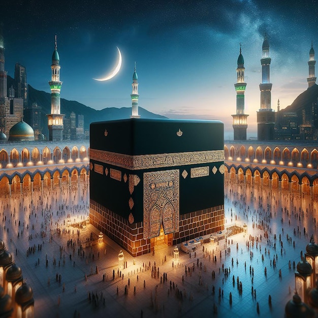 La luna creciente de Eid Al Fiter en Khan e Kaba