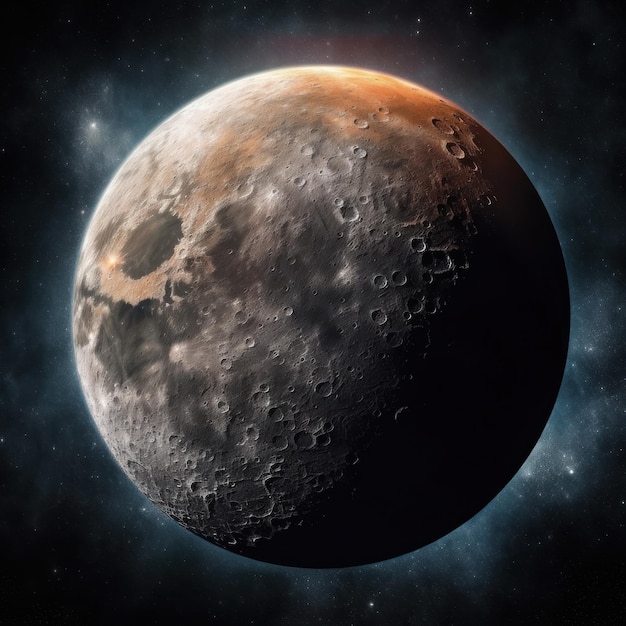 Luna desde el espacio Ilustración AI GenerativexA