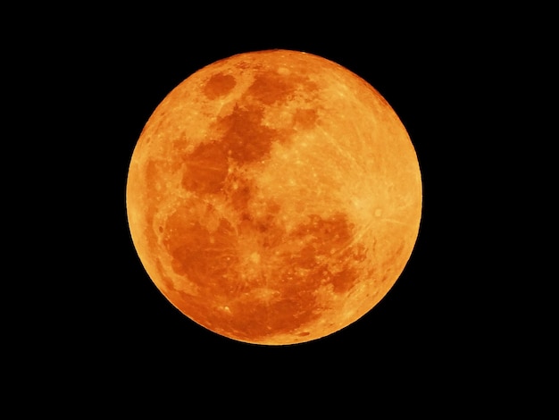 Foto la luna llena naranja