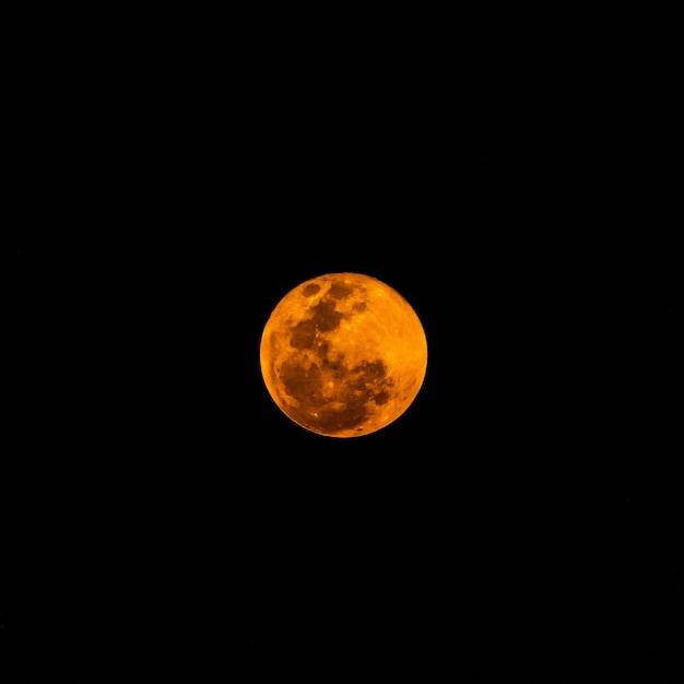 luna llena roja en la noche oscura