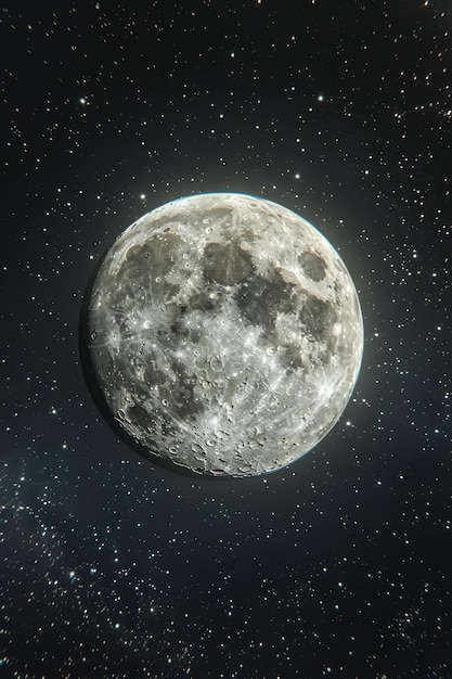 luna llena sobre el cielo oscuro con