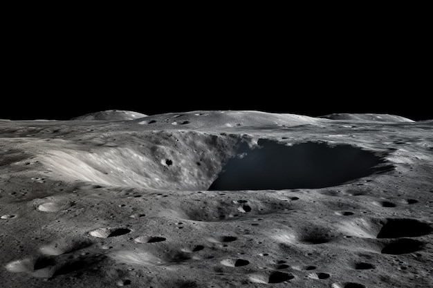La luna se muestra en esta imagen del programa de exploración espacial de la NASA.