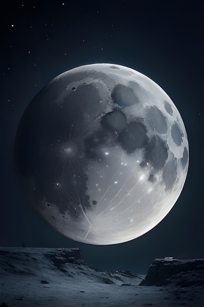 luna en la noche