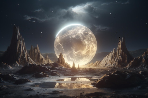 Luna oculta con la sociedad de seres luminosos