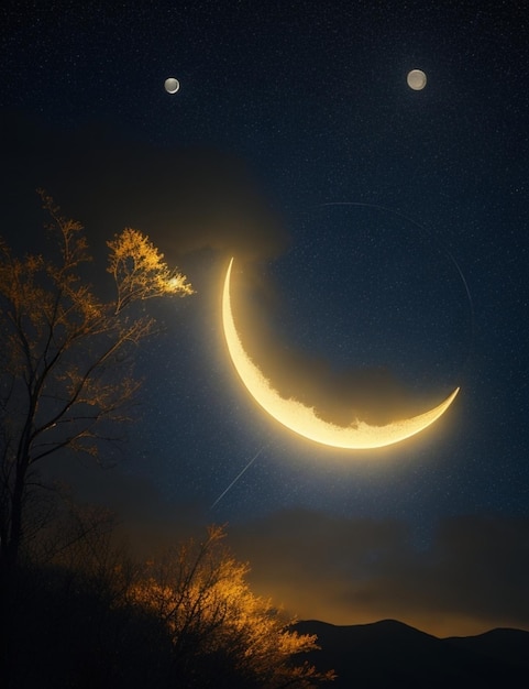 Foto la luna del ramadán